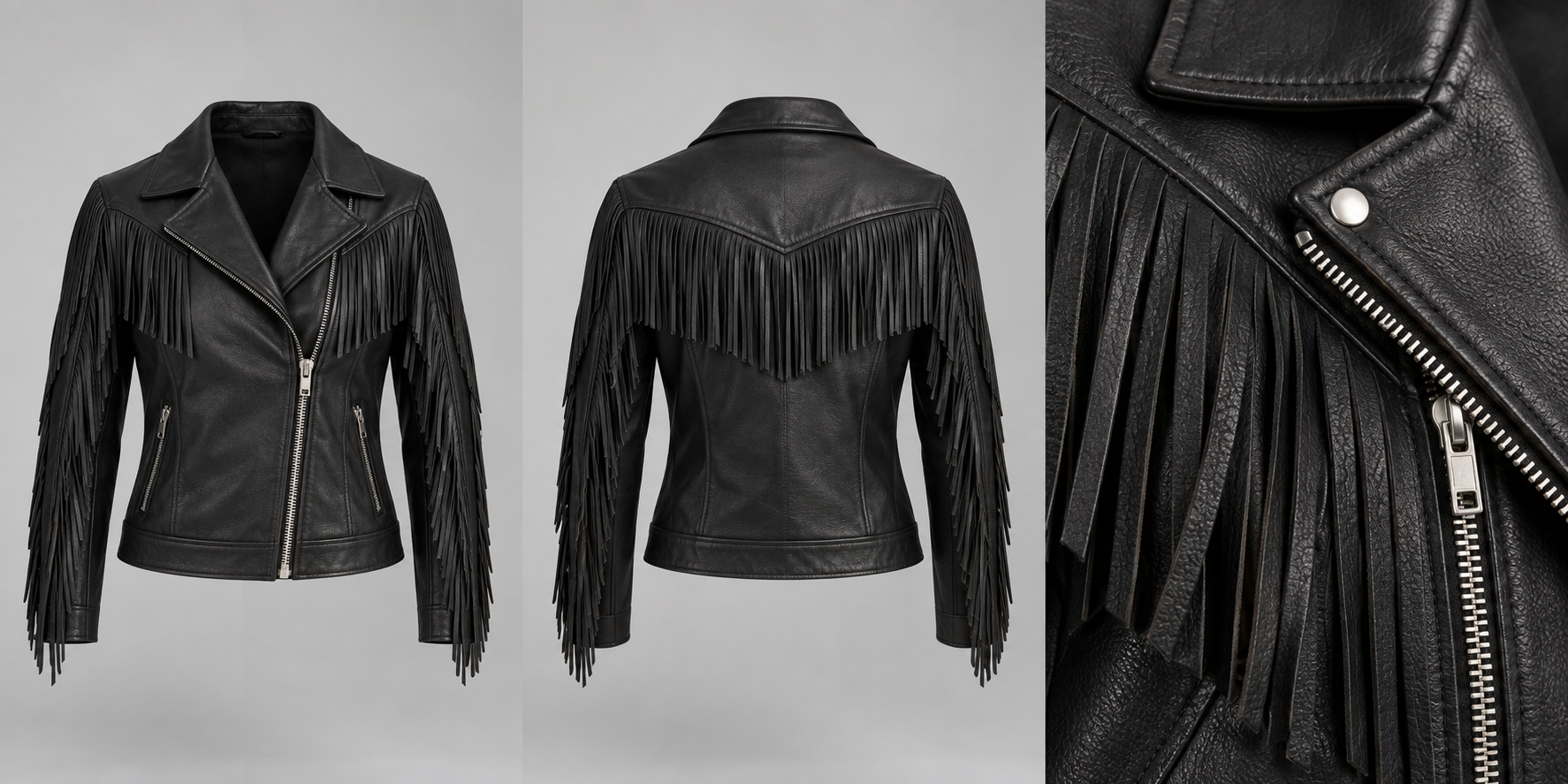 Statement leather jacket category